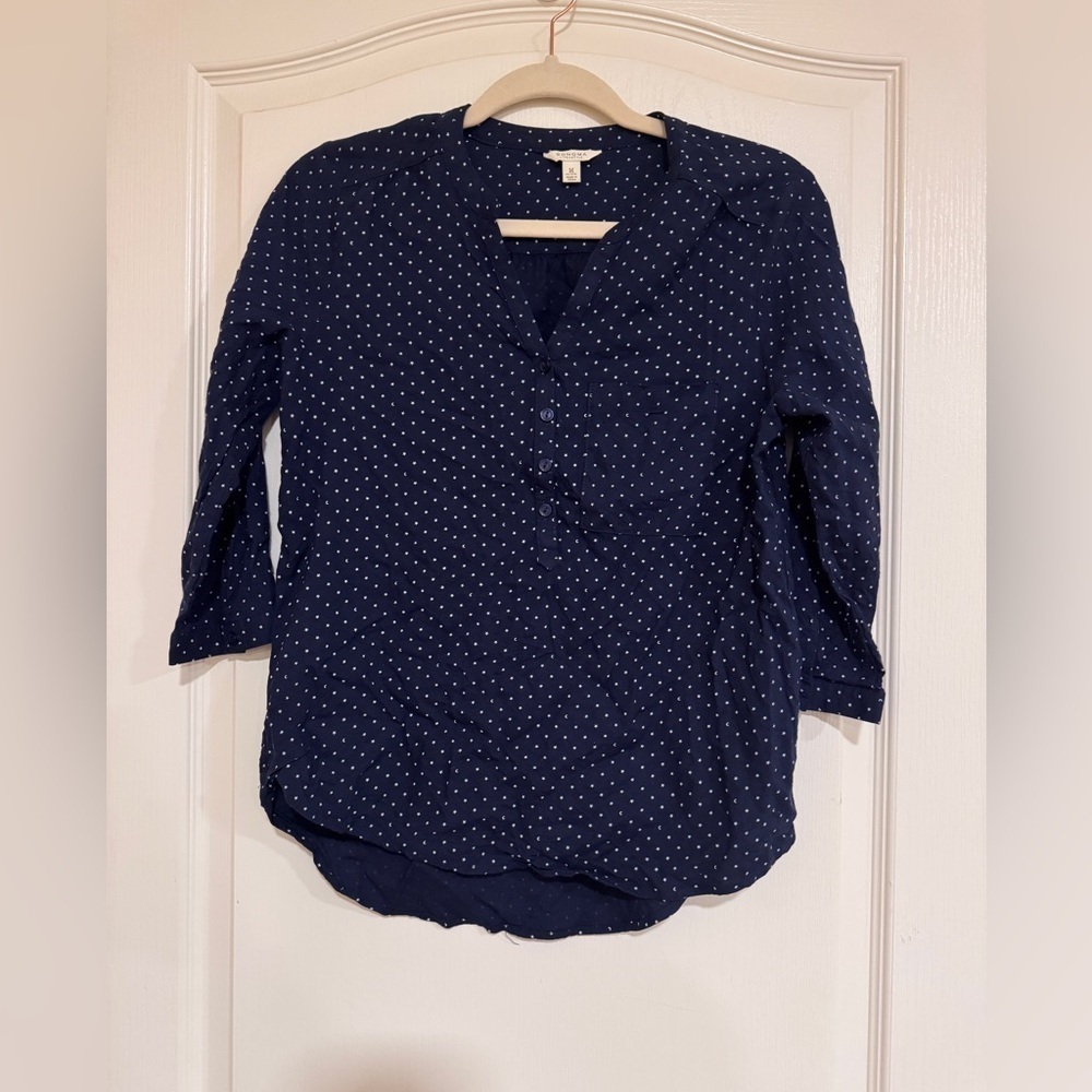 Sonoma Blue Pajama Button Down Shirt​​​​​